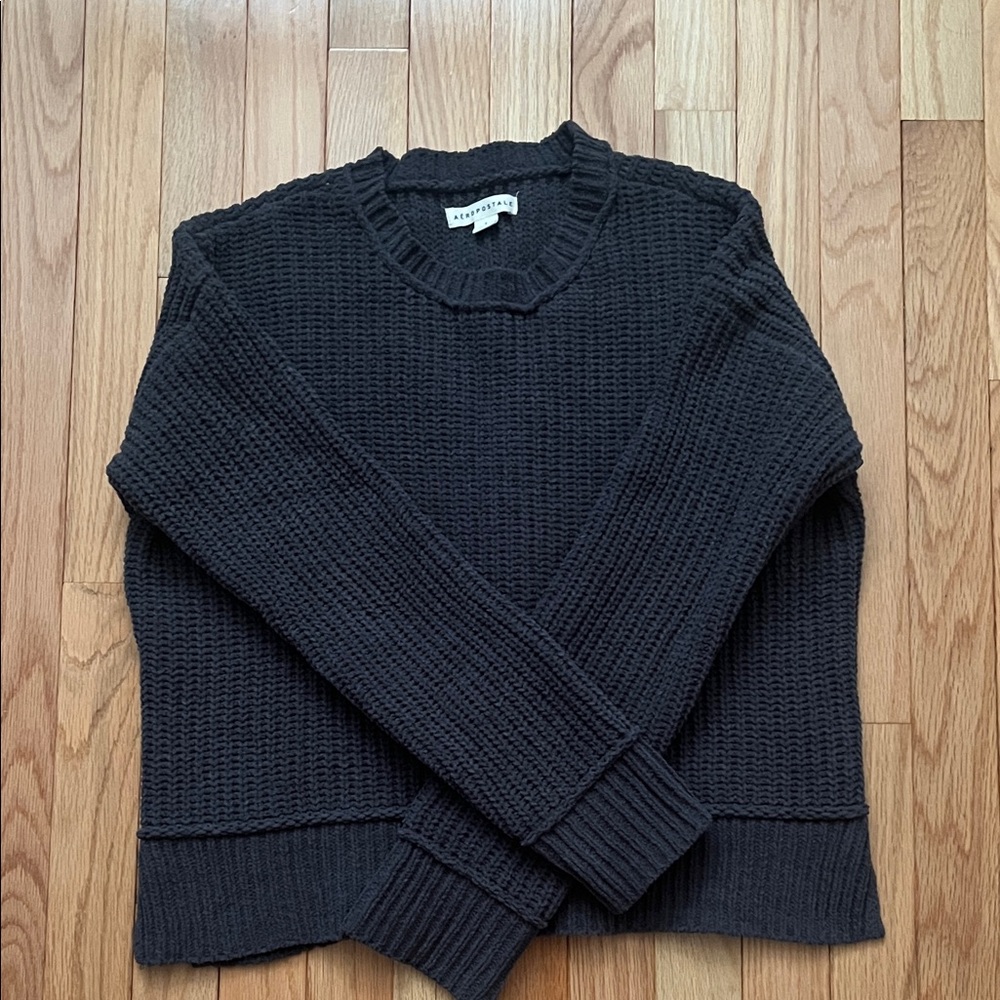 Aeropostale Dark Gray Crewneck Sweater for Men